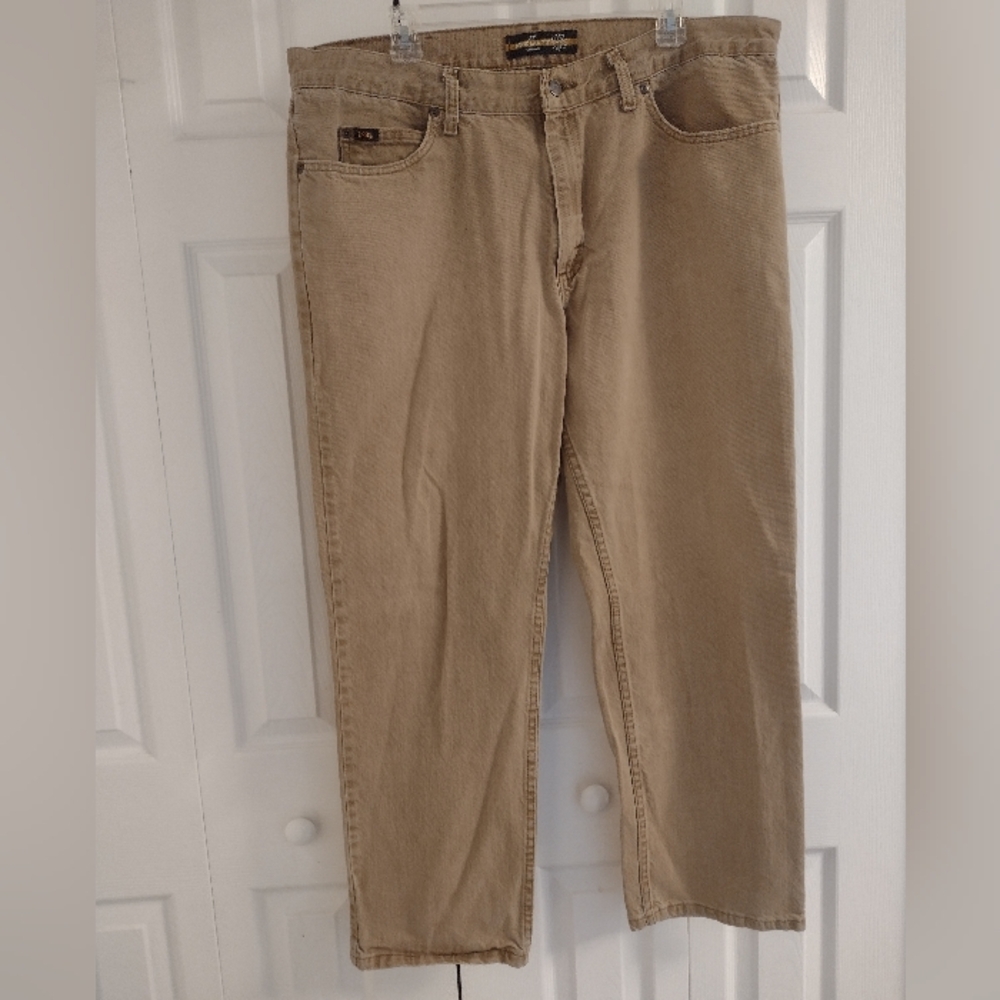 Men's Lee Regular Fit, Straight Leg Tan Jeans, 40 x 30